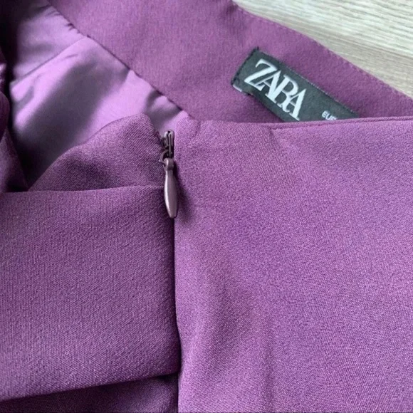 NWT Zara purple skirt, skort, built-in shorts for women, size S - Picture 3 of 11